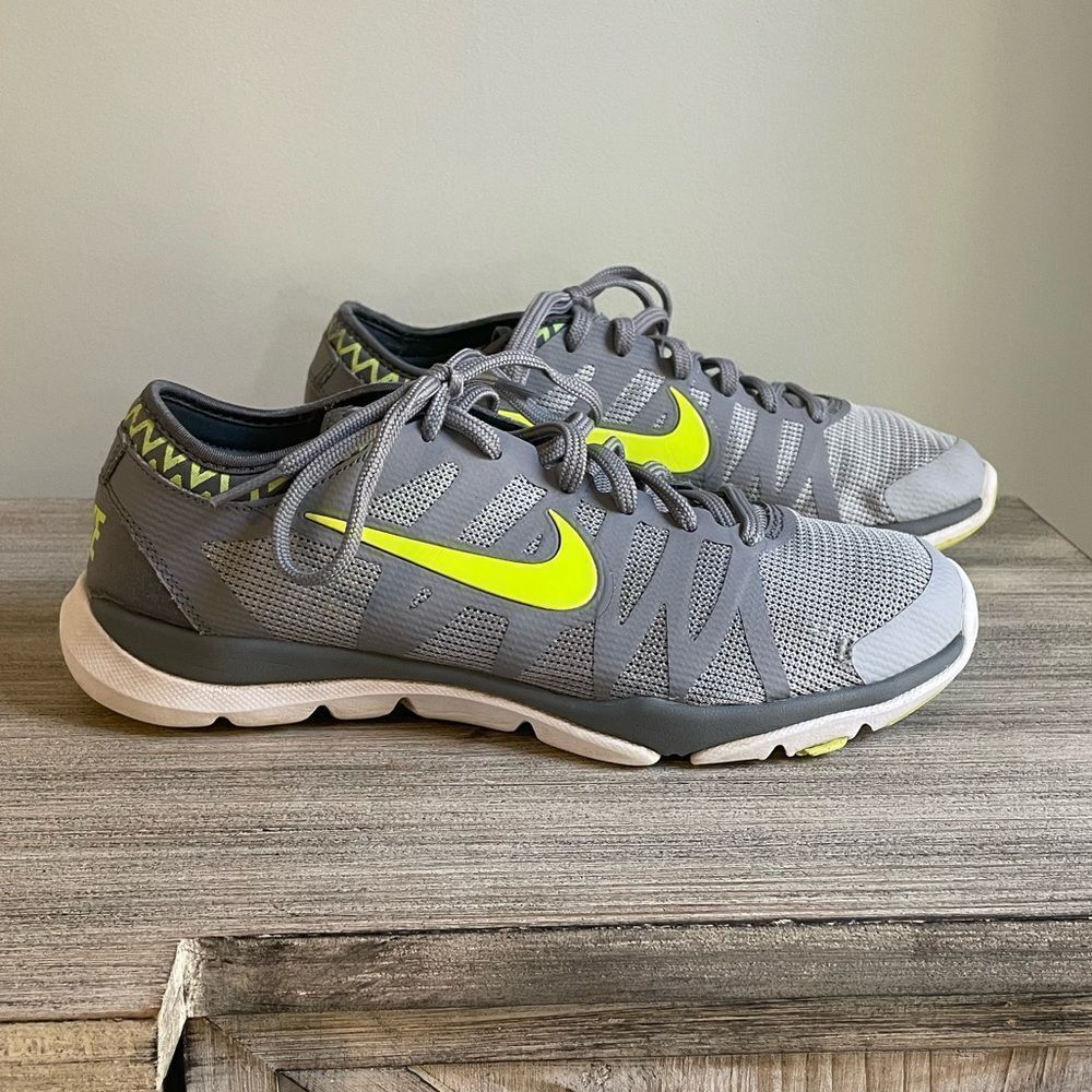 Nike Gray & Chartreuse Athletic Shoes